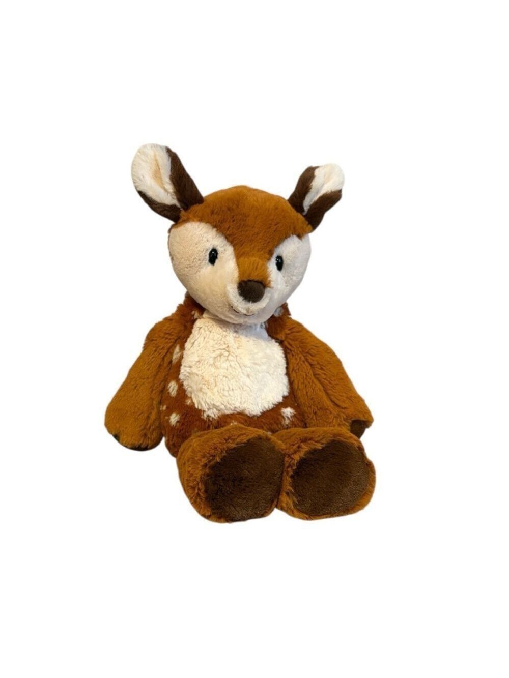 Mary Meyer Marshmallow Zoo Fawn Soft Plush Deer Embroidered Brown and Cream 13”